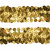 Тесьма с пайетками D16, шир. 30 мм/уп. 25+/-1 м, цвет золото - купить в Пятигорске. Цена: 1 087.39 руб.