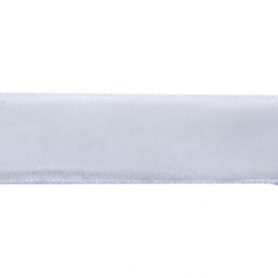 Лента бархатная нейлон, шир.12 мм, (упак. 45,7м), цв.01-белый - купить в Пятигорске. Цена: 457.61 руб.