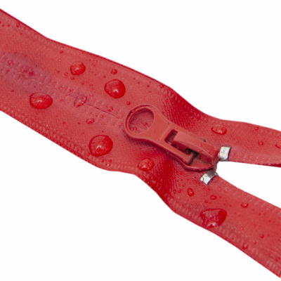 Молния водонепроницаемая PVC Т-7, 60 см, разъемная, цвет (820) красный - купить в Пятигорске. Цена: 49.39 руб.
