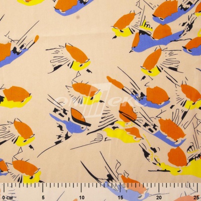 Плательная ткань "Софи" 14.1, 75 гр/м2, шир.150 см, принт птицы - купить в Пятигорске. Цена 241.49 руб.