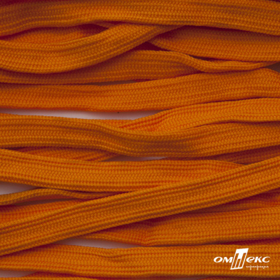 Шнур плетеный (плоский) d-12 мм, (уп.90+/-1м), 100% полиэстер, цв.267 - оранжевый - купить в Пятигорске. Цена: 8.62 руб.