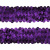 Тесьма с пайетками 12, шир. 30 мм/уп. 25+/-1 м, цвет фиолет - купить в Пятигорске. Цена: 1 098.48 руб.