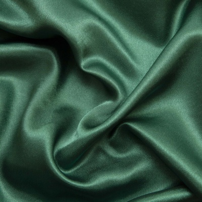 Поли креп-сатин 19-5420, 125 (+/-5) гр/м2, шир.150см, цвет зелёный - купить в Пятигорске. Цена 155.57 руб.