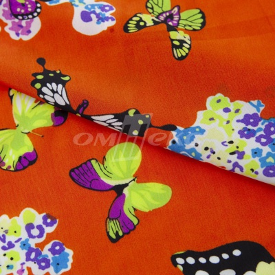 Плательная ткань "Софи" 7.1, 75 гр/м2, шир.150 см, принт бабочки - купить в Пятигорске. Цена 241.49 руб.