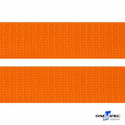 Оранжевый- цв.523 -Текстильная лента-стропа 550 гр/м2 ,100% пэ шир.25 мм (боб.50+/-1 м) - купить в Пятигорске. Цена: 405.80 руб.