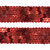Тесьма с пайетками 3, шир. 20 мм/уп. 25+/-1 м, цвет красный - купить в Пятигорске. Цена: 778.19 руб.