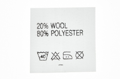 Состав и уход 20% wool 80% poliester - купить в Пятигорске. Цена: 64.21 руб.