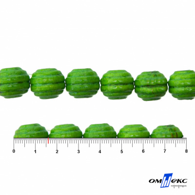 0309-Бусины деревянные "ОмТекс", 16 мм, упак.50+/-3шт, цв.019-зеленый - купить в Пятигорске. Цена: 62.22 руб.