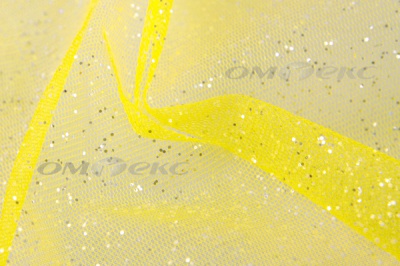 Сетка Глиттер, 40 гр/м2, шир.160см, цвет жёлтый - купить в Пятигорске. Цена 163.01 руб.