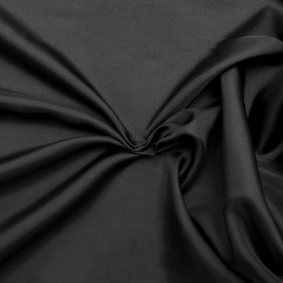 Ткань подкладочная 220T, TR 55/45, черный/Black 85 г/м2, шир.145 см. - купить в Пятигорске. Цена 209.52 руб.