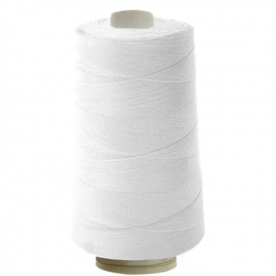 Швейные нитки (армированные) 28S/2, нам. 2 500 м, цвет белый - купить в Пятигорске. Цена: 148.95 руб.