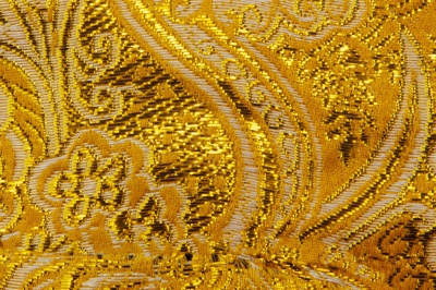 Ткань костюмная жаккард №12, 140 гр/м2, шир.150см, цвет жёлтый - купить в Пятигорске. Цена 383.29 руб.