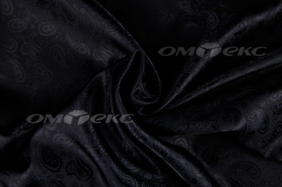 Ткань подкладочная жаккард Р14098, чёрный, 85 г/м2, шир. 150 см, 230T - купить в Пятигорске. Цена 166.45 руб.