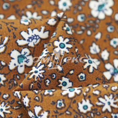 Плательная ткань "Фламенко" 11.1, 80 гр/м2, шир.150 см, принт растительный - купить в Пятигорске. Цена 239.03 руб.