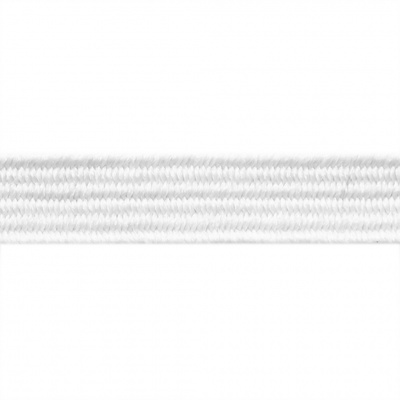 Резиновые нити с текстильным покрытием, шир. 6 мм ( упак.55 м/уп), цв.-белый - купить в Пятигорске. Цена: 212.90 руб.