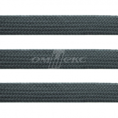 Шнур плетеный (плоский) d-12 мм, (уп.90+/-1м), 100% полиэстер, цв.272 - серый - купить в Пятигорске. Цена: 8.62 руб.