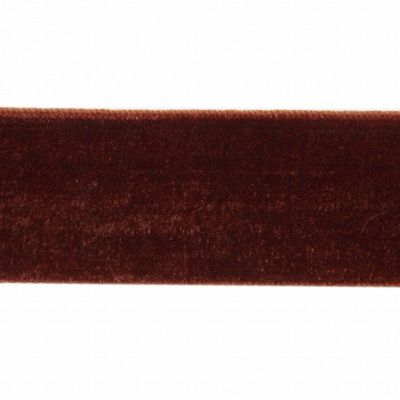 Лента бархатная нейлон, шир.25 мм, (упак. 45,7м), цв.120-шоколад - купить в Пятигорске. Цена: 981.09 руб.