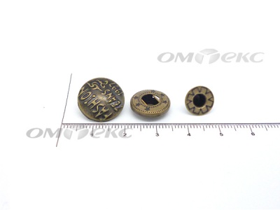 Кнопки металл 15 мм альфа антик с рис.№3  - купить в Пятигорске. Цена: 2.90 руб.