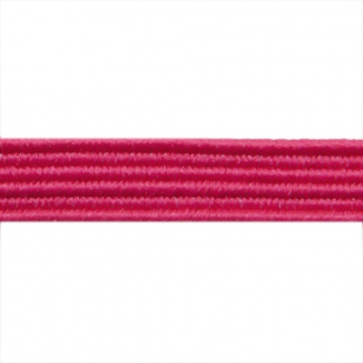 Резиновые нити с текстильным покрытием, шир. 6 мм ( упак.30 м/уп), цв.- 84-фуксия - купить в Пятигорске. Цена: 155.22 руб.