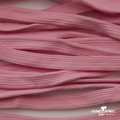 Шнур плетеный (плоский) d-12 мм, (уп.90+/-1м), 100% полиэстер, цв.256 - розовый - купить в Пятигорске. Цена: 8.62 руб.