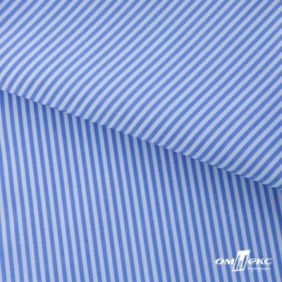 Ткань сорочечная Полоска Кенди, 115 г/м2, 58% пэ,42% хл, шир.150 см, цв.2-голубой, (арт.110) - купить в Пятигорске. Цена 306.69 руб.