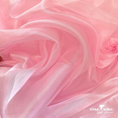 Ткань органза, 100% полиэстр, 28г/м2, шир. 150 см, цв. #47 розовая пудра - купить в Пятигорске. Цена 86.24 руб.