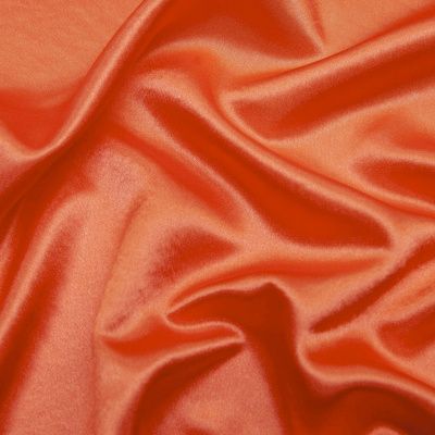 Поли креп-сатин 18-1445, 120 гр/м2, шир.150см, цвет оранжевый - купить в Пятигорске. Цена 155.57 руб.
