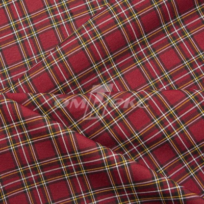 Ткань костюмная клетка 24379 2012, 230 гр/м2, шир.150см, цвет бордовый/бел/жел - купить в Пятигорске. Цена 539.74 руб.