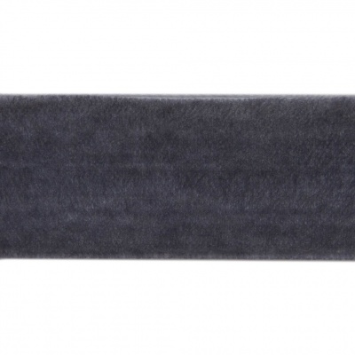 Лента бархатная нейлон, шир.25 мм, (упак. 45,7м), цв.189-т.серый - купить в Пятигорске. Цена: 981.09 руб.