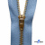 Молнии джинсовые металл т-5, 18 см латунь (YG), цв.-деним (231) - купить в Пятигорске. Цена: 22.80 руб.