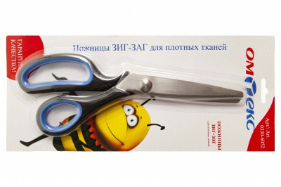 Ножницы арт.0330-6052 "ЗИГ-ЗАГ" 5 мм, для плотных тканей , 9"/ 229 мм - купить в Пятигорске. Цена: 740.56 руб.