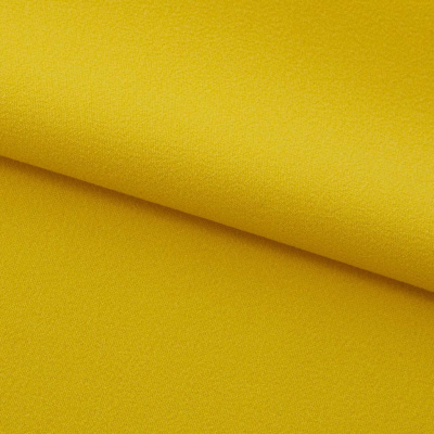Креп стрейч Амузен 14-0756, 85 гр/м2, шир.150см, цвет жёлтый - купить в Пятигорске. Цена 196.05 руб.