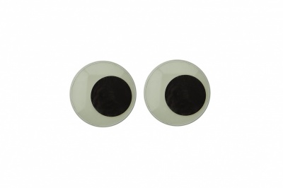 Глазки для игрушек, круглые, с бегающими зрачками, 15 мм/упак.50+/-2 шт, цв. -черно-белые - купить в Пятигорске. Цена: 46.92 руб.