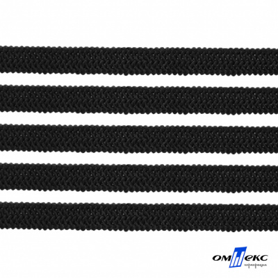 Лента эластичная вязанная (резинка) 4 мм (200+/-1 м) 400 гр/м2 черная бобина "ОМТЕКС" - купить в Пятигорске. Цена: 1.78 руб.