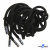 Шнурки #107-05, круглые 130 см, декор.наконечник, цв.чёрный - купить в Пятигорске. Цена: 22.56 руб.