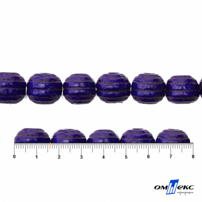 0309-Бусины деревянные "ОмТекс", 16 мм, упак.50+/-3шт, цв.018-фиолет - купить в Пятигорске. Цена: 62.22 руб.