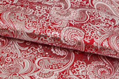 Ткань костюмная жаккард, 135 гр/м2, шир.150см, цвет красный№3 - купить в Пятигорске. Цена 441.94 руб.