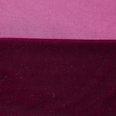 Бархат стрейч №2, 240 гр/м2, шир.160 см, (2,6 м/кг), цвет бордо - купить в Пятигорске. Цена 740.88 руб.