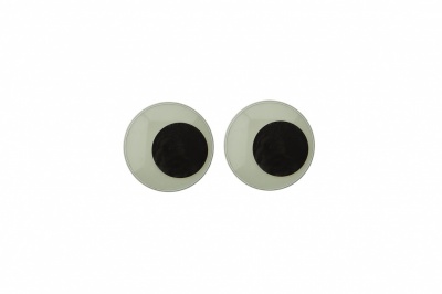 Глазки для игрушек, круглые, с бегающими зрачками, 8 мм/упак.100+/-2 шт, цв. -черно-белые - купить в Пятигорске. Цена: 28.86 руб.