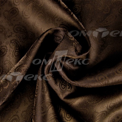 Ткань подкладочная жаккард Р14098, 19-1217/коричневый, 85 г/м2, шир. 150 см, 230T - купить в Пятигорске. Цена 168.15 руб.