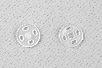 Кнопки пришивные пластиковые 10 мм, блистер 24шт, цв.-прозрачные - купить в Пятигорске. Цена: 48.41 руб.