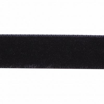 Лента бархатная нейлон, шир.12 мм, (упак. 45,7м), цв.03-черный - купить в Пятигорске. Цена: 448.27 руб.