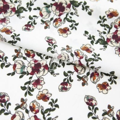 Плательная ткань "Фламенко" 23.1, 80 гр/м2, шир.150 см, принт растительный - купить в Пятигорске. Цена 264.56 руб.
