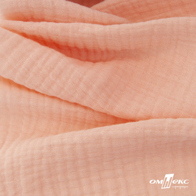 Ткань Муслин, 100% хлопок, 125 гр/м2, шир. 140 см #201 цв.(18)-розовый персик - купить в Пятигорске. Цена 464.97 руб.