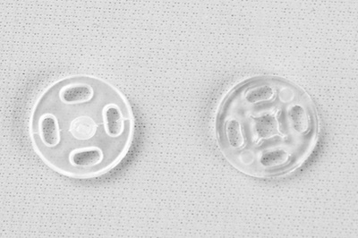 Кнопки пришивные пластиковые 11,5 мм, блистер 24шт, цв.-прозрачные - купить в Пятигорске. Цена: 59.44 руб.