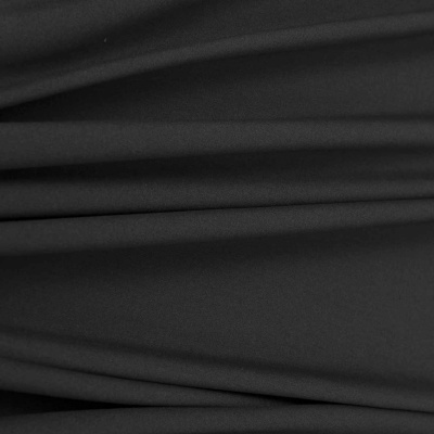 Костюмная ткань с вискозой "Рошель", 250 гр/м2, шир.150см, цвет чёрный - купить в Пятигорске. Цена 438.12 руб.